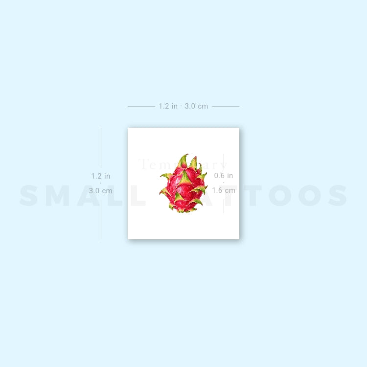 Little Dragon Fruit Temporary Tattoo (Set of 3)