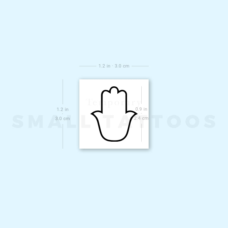 Tatuaje temporal de contorno de Hamsa (juego de 3)