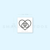 Four Hearts In One Temporary Tattoo (Set of 3)