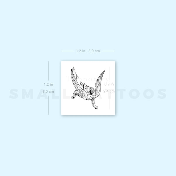 Small Falling Angel Temporary Tattoo (Set of 3)