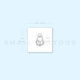 Small Fine Line Ghost Temporary Tattoo (Set of 3)