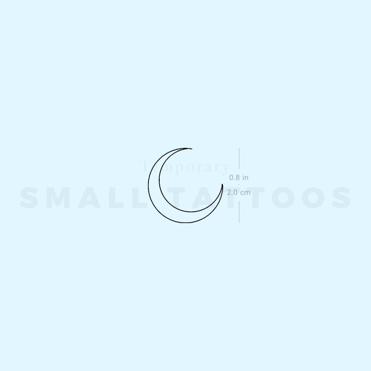 Crescent Moon Temporary Tattoo By M3.Ink (Set of 3)