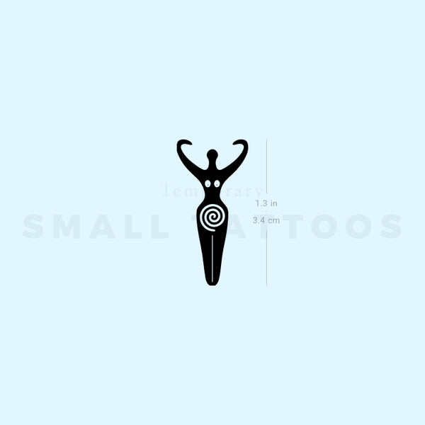 Spiral Goddess Symbol Temporary Tattoo (Set of 3)