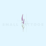 Watercolor Lavender Temporary Tattoo (Set of 3)