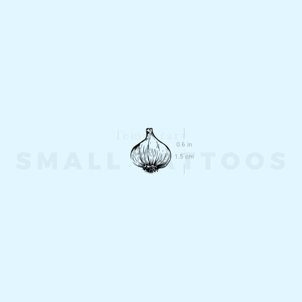 Head Of Garlic Temporary Tattoo (Set of 3)