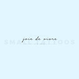Small Joie De Vivre Temporary Tattoo (Set of 3)
