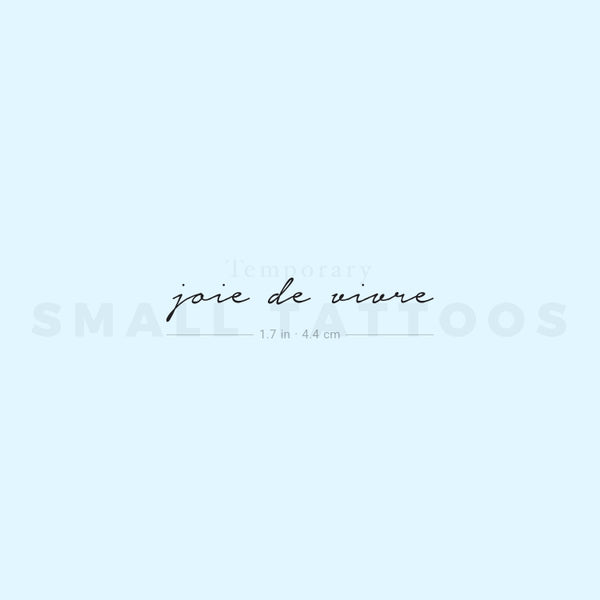 Small Joie De Vivre Temporary Tattoo (Set of 3)