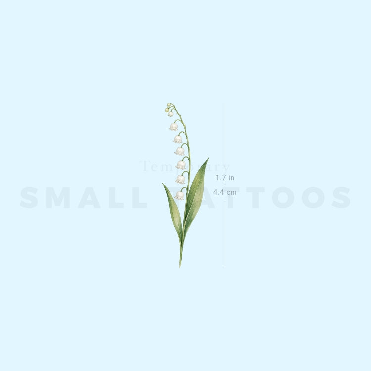 Watercolor Lily Of The Valley Temporary Tattoo (Set of 3)