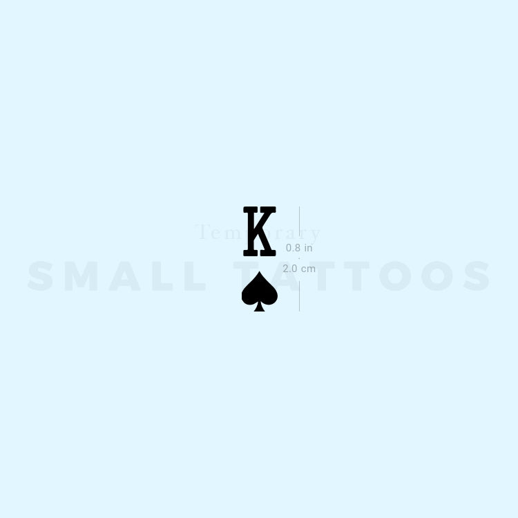 King Of Spades Temporary Tattoo (Set of 3)