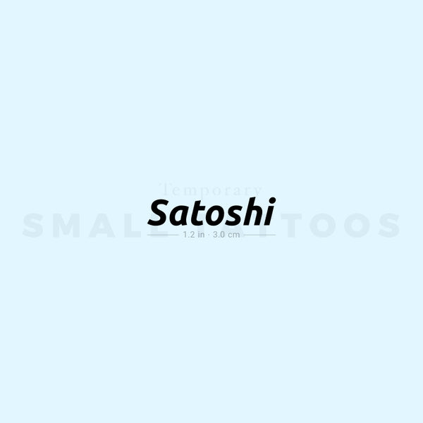 Satoshi Temporary Tattoo (Set of 3)