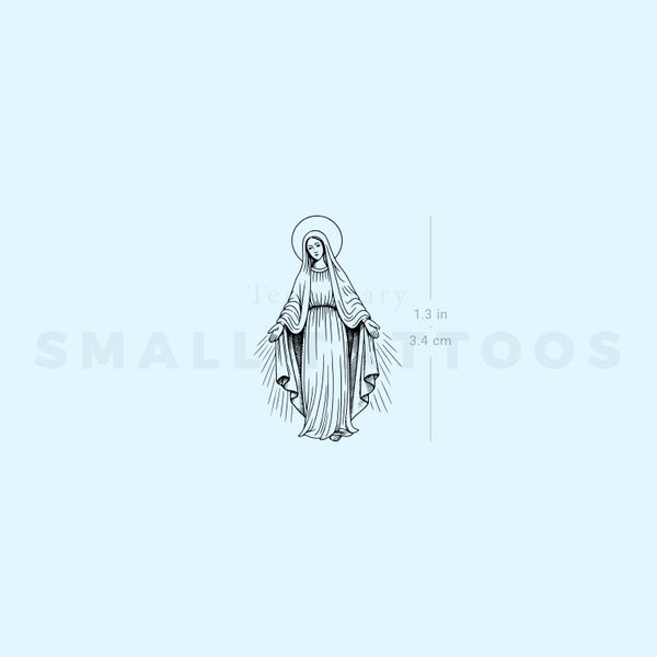 Enlightened Virgin Mary Temporary Tattoo (Set of 3)
