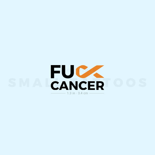Fuck Leukemia Cancer Temporary Tattoo (Set of 3)