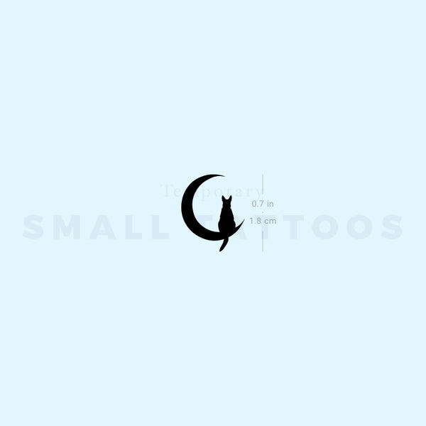 Dog In The Moon Temporary Tattoo (Set of 3)