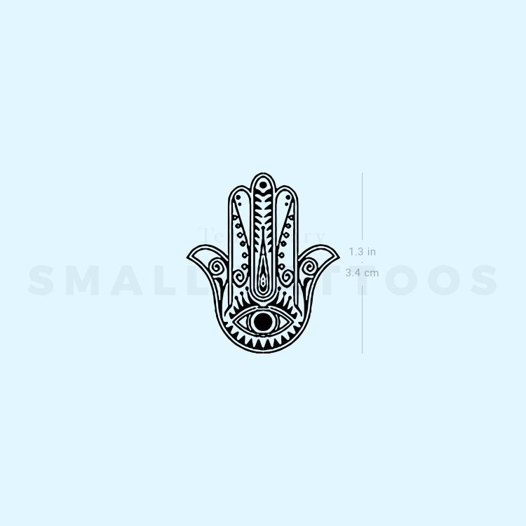 Tatuaje temporal de Hamsa (juego de 3)