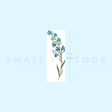 Delicate Watercolor Forget-me-not Temporary Tattoo (Set of 3)