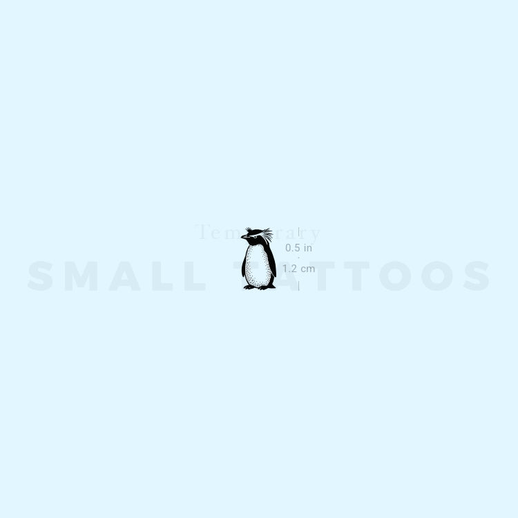 Western Rockhopper Penguin Temporary Tattoo (Set of 3)