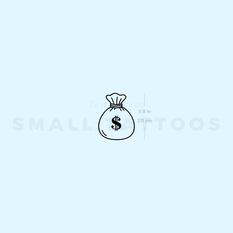 Money Bag Temporary Tattoo (Set of 3)