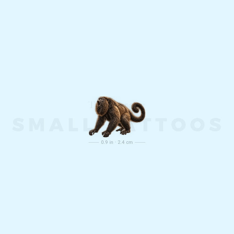 Howler Monkey Temporary Tattoo (Set of 3)