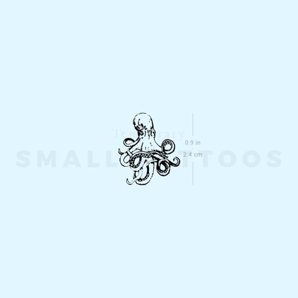 Small Octopus Temporary Tattoo (Set of 3)