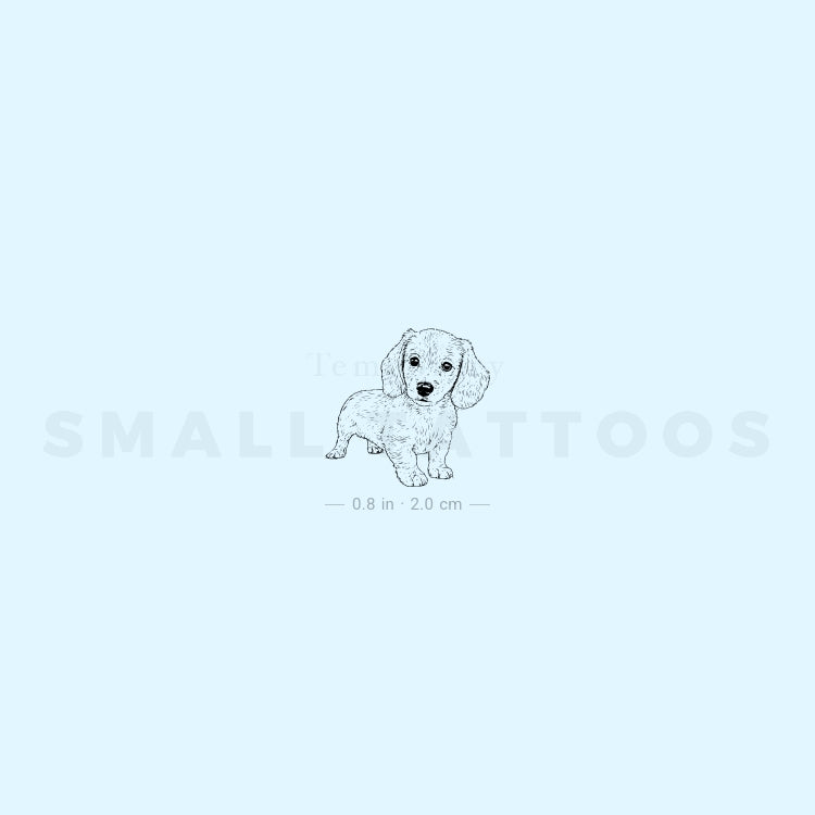 Wiener Puppy Temporary Tattoo (Set of 3)