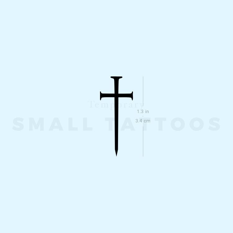 Cross Sword Temporary Tattoo (Set of 3)