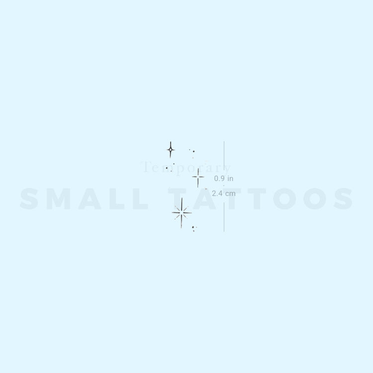 Sparkling Stars By Stefano Mazza Temporary Tattoo (Set of 3)