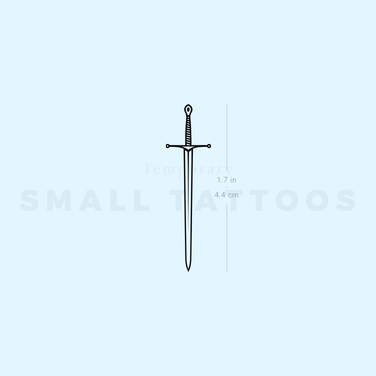Fine Line Sword Temporary Tattoo (Set of 3)