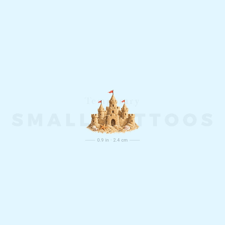 Sand Castle Temporary Tattoo (Set of 3)