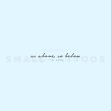 As Above, So Below Temporary Tattoo (Set of 3)