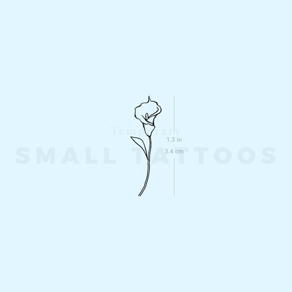 Small Calla Lily Temporary Tattoo (Set of 3)