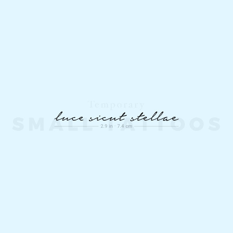 Luce Sicut Stellae Temporary Tattoo (Set of 3)