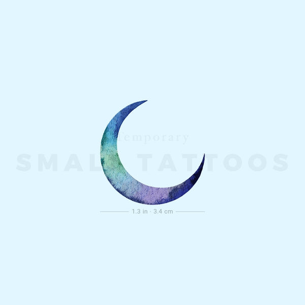 Crescent Moon By Ann Lilya Temporary Tattoo (Set of 3)