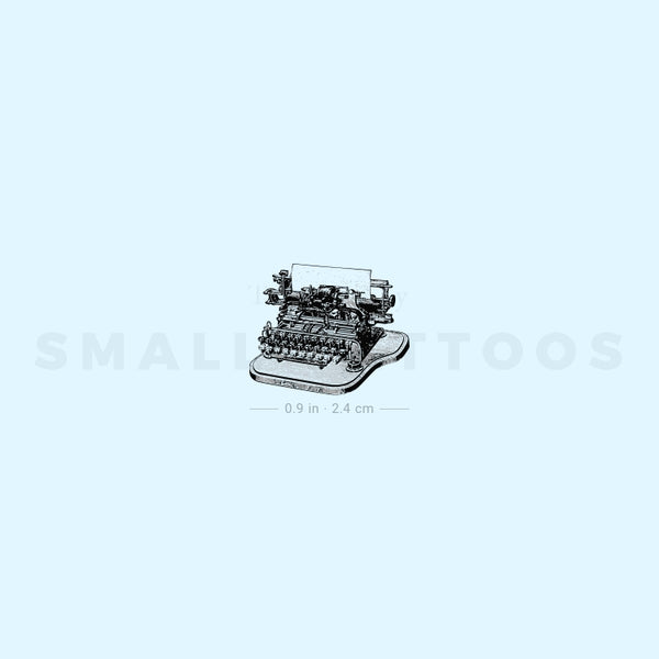 Typewriter Temporary Tattoo (Set of 3)