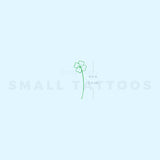 Green Four-Leaf Clover Temporary Tattoo (Set of 3)