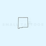 New Mexico Map Outline Temporary Tattoo (Set of 3)