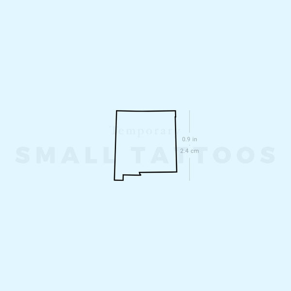 New Mexico Map Outline Temporary Tattoo (Set of 3)