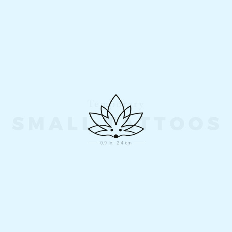 Lotus Hedgehog Temporary Tattoo (Set of 3)