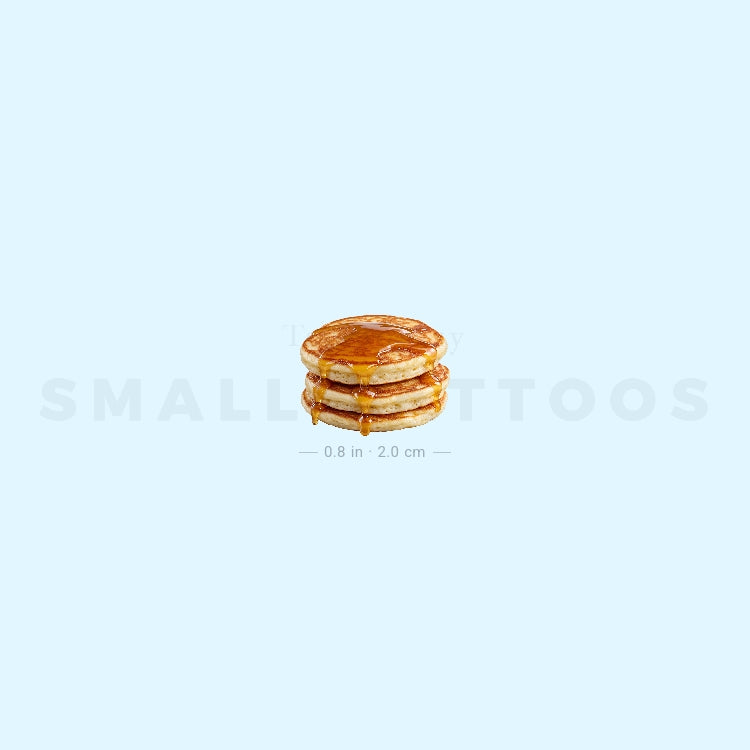 Pancakes With Honey Temporary Tattoo (Set of 3)