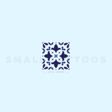 Small Portuguese Tile Temporary Tattoo (Set of 3)