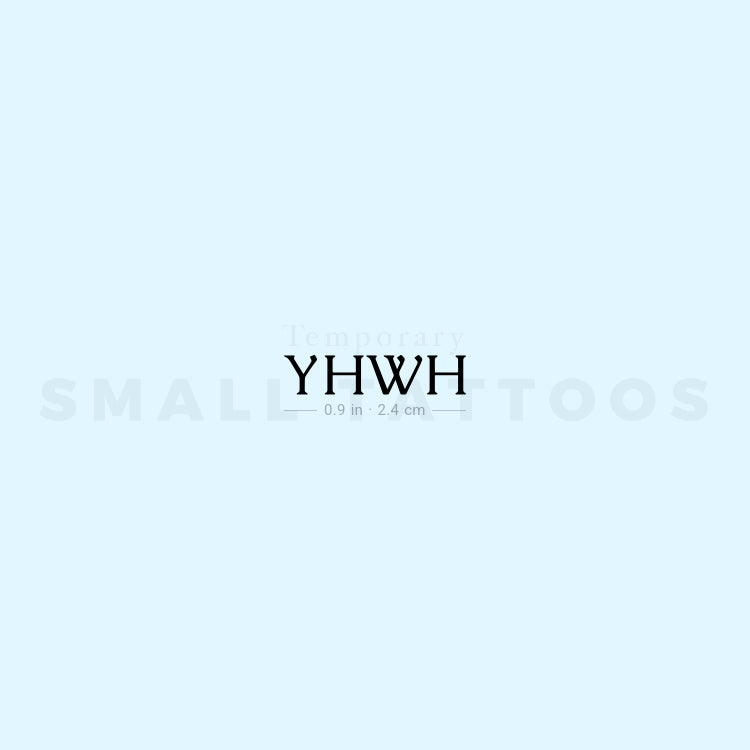 Tatuaje temporal de YHWH (juego de 3)