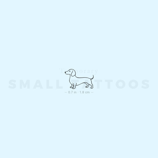 Sausage Dog Temporary Tattoo (Set of 3)