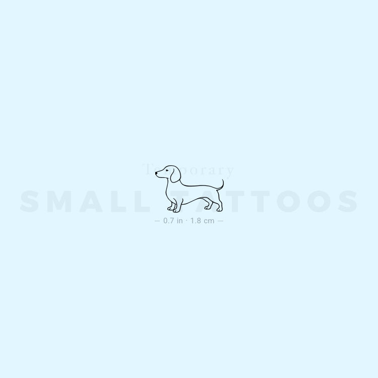 Sausage Dog Temporary Tattoo (Set of 3)