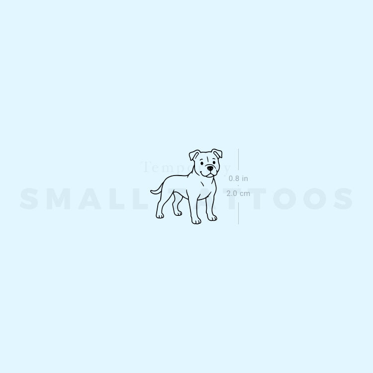 Little Pit Bull Temporary Tattoo (Set of 3)
