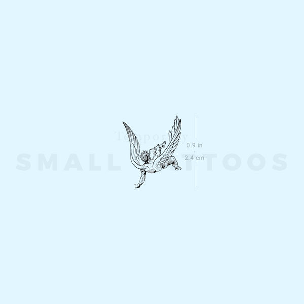 Small Falling Angel Temporary Tattoo (Set of 3)