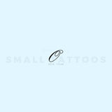 Letter O Script Temporary Tattoo (Set of 3)