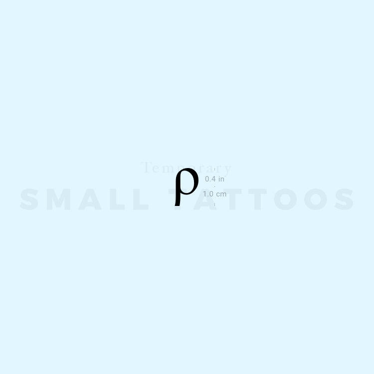 Rho ρ Temporary Tattoo (Set of 3) – Small Tattoos