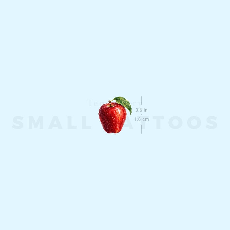 Red Delicious Apple Temporary Tattoo (Set of 3)