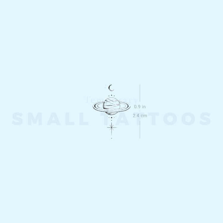 Saturn By Stefano Mazza Temporary Tattoo (Set of 3)