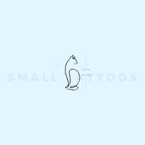 One Line Cat Temporary Tattoo (Set of 3)