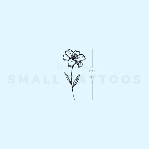 Lily Flower Temporary Tattoo (Set of 3)